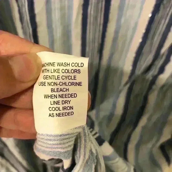 Blue Island Open Front Longline Swimsuit Cover Up with Metallic Stripes - Picture 7 of 7